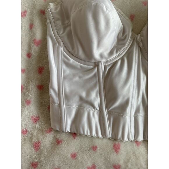 Delicates Vintage White Corset Boned Y2K Coquette Fairycore Bustier Top 36 D - Picture 4 of 6